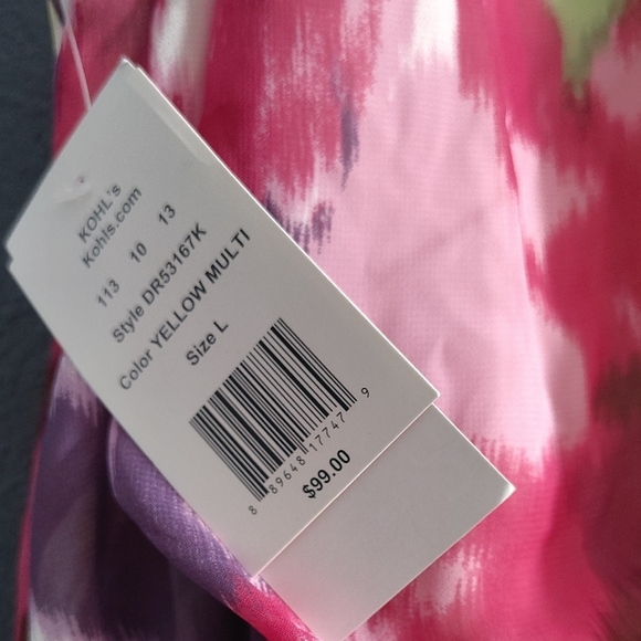 Donna Ricco Colorful Floral High Neck Line Sleeveless Tiered Maxi Dress - Picture 10 of 14